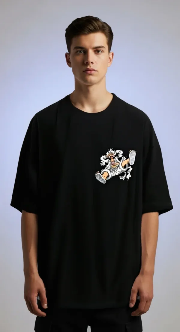 Luffy Gear 5 Oversized Anime T-Shirt – Nika Mode Edition - Image 2