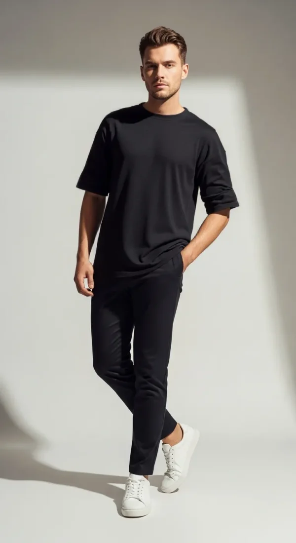 Classic Black Oversized T-Shirt – Minimalist Streetwear