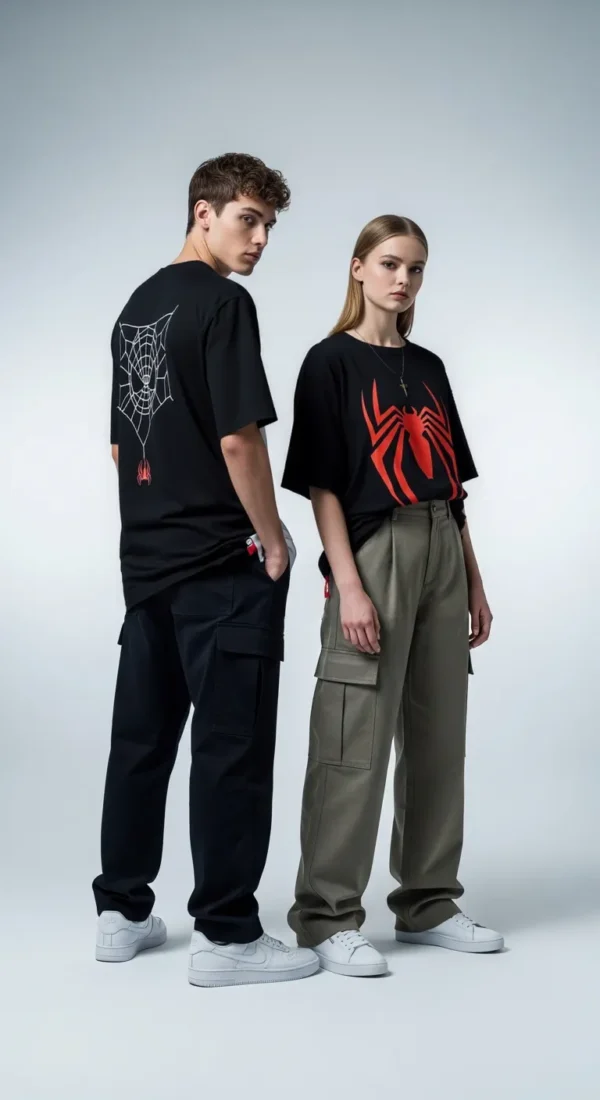 Venom Web Oversized Graphic T-Shirt – Unisex