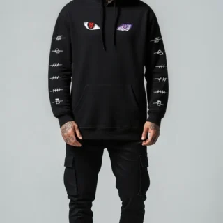 Shadow Eyes Hoodie – Rinnegan x Sharingan Edition (Black)