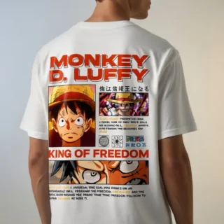 Monkey D. Luffy Oversized T-Shirt – King of Freedom Anime Streetwear