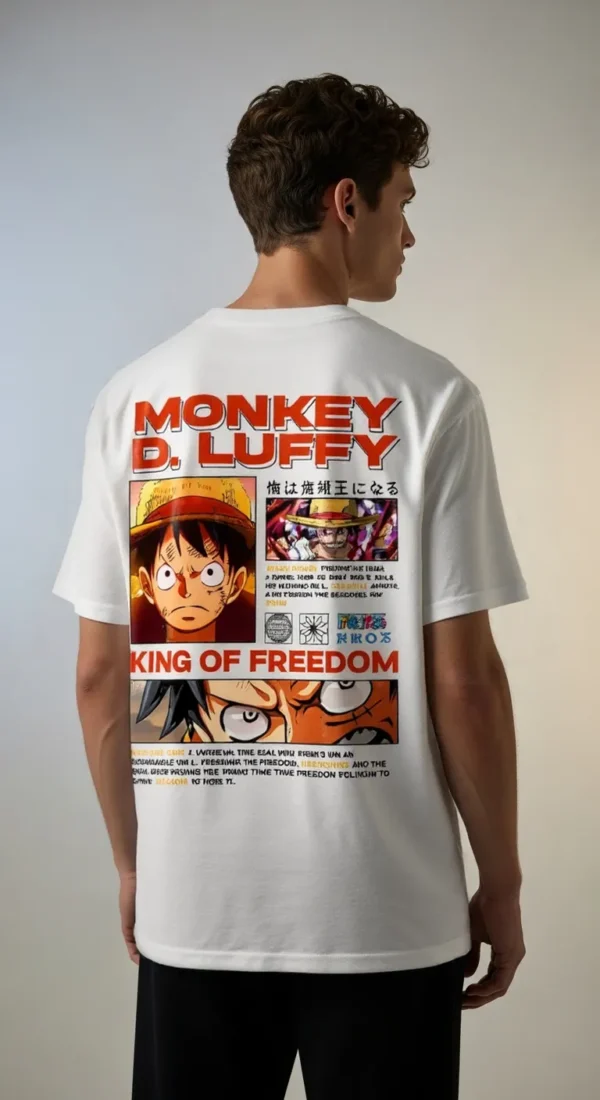 Monkey D. Luffy Oversized T-Shirt – King of Freedom Anime Streetwear