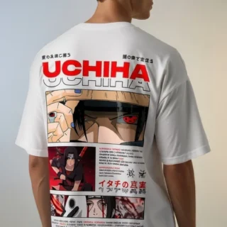 Uchiha Legacy Oversized T-Shirt – Anime Back Print Edition