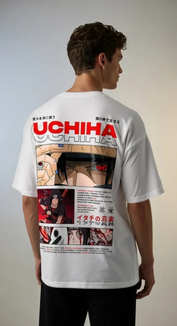 Uchiha Legacy Oversized T-Shirt – Anime Back Print Edition