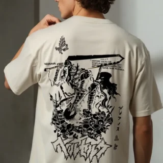 Berserk Oversized Graphic T-Shirt – Vintage Beige Edition