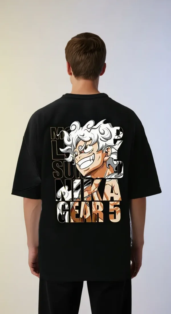 Luffy Gear 5 Oversized Anime T-Shirt – Nika Mode Edition