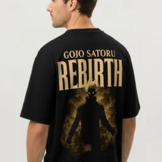 Gojo Satoru “REBIRTH” Oversized T-Shirt – Limited Edition Anime Streetwear