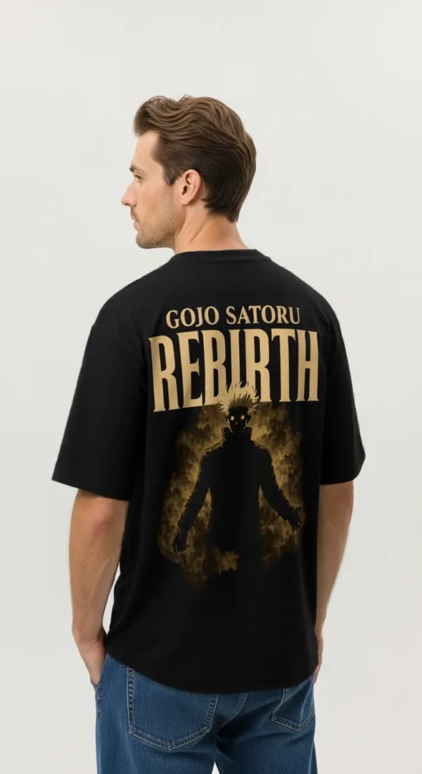 Gojo Satoru “REBIRTH” Oversized T-Shirt – Limited Edition Anime Streetwear