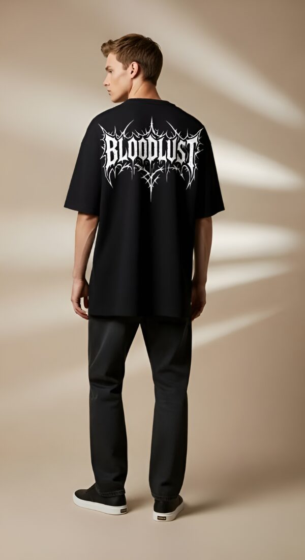 Bloodlust Oversized Black T-Shirt – Gothic Metal Inspired Streetwear