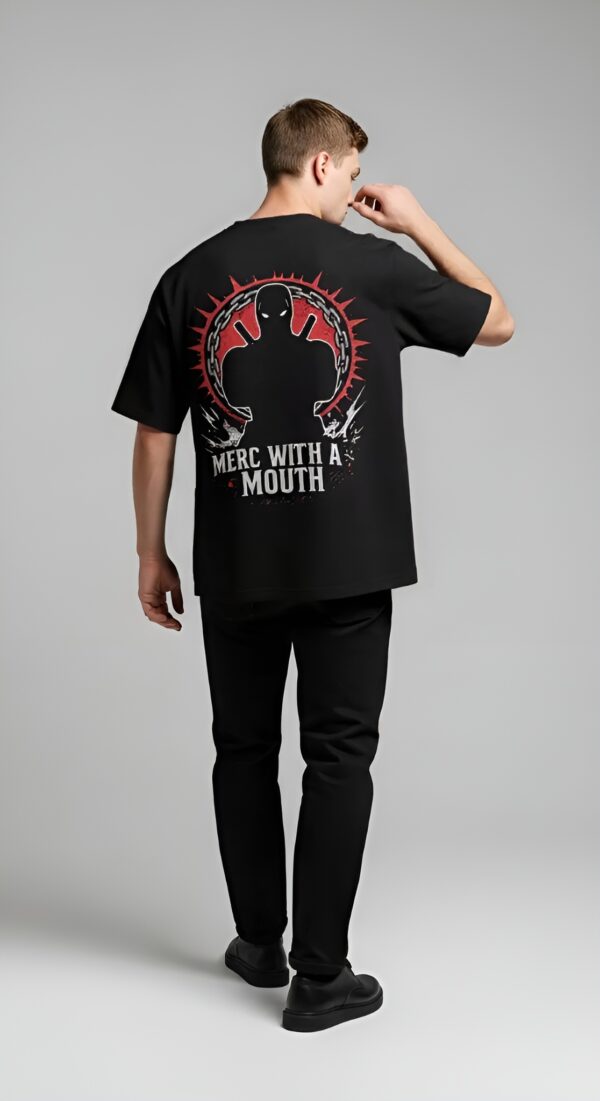 Merc with a Mouth Oversized T-Shirt – Premium Deadpool-Inspired Streetwear