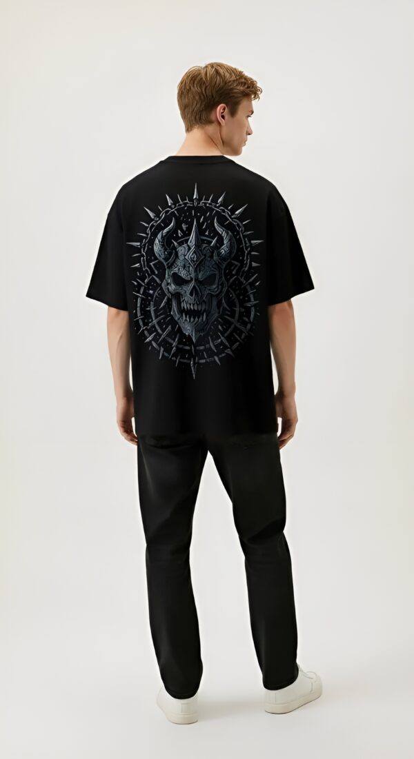 Skull Samurai Oversized T-Shirt – Gothic Warrior Streetwear
