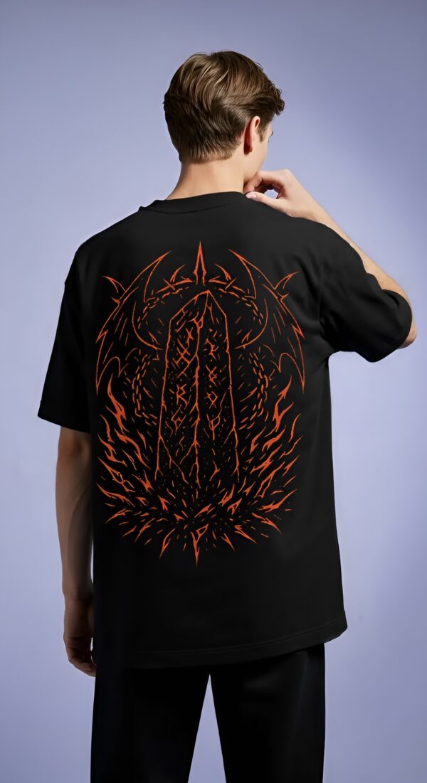 STONE Oversized Graphic T-Shirt – Dark Gothic Streetwear Back Print