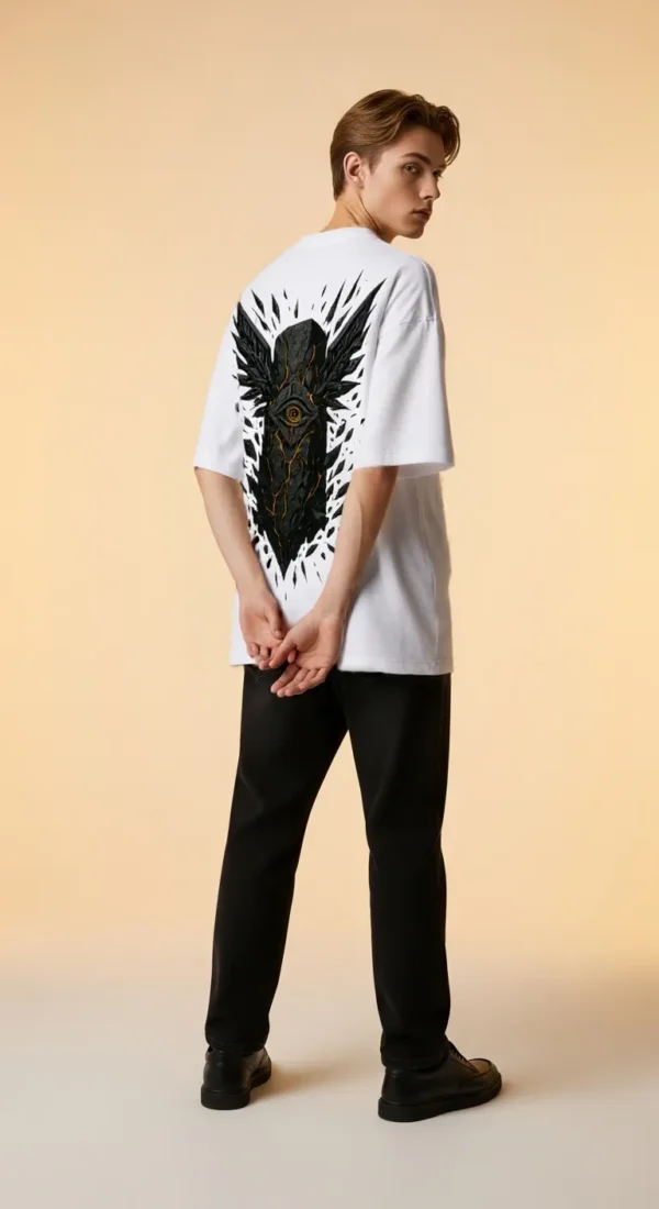 Stone Guardian Oversized T-Shirt – Gothic Streetwear Drop